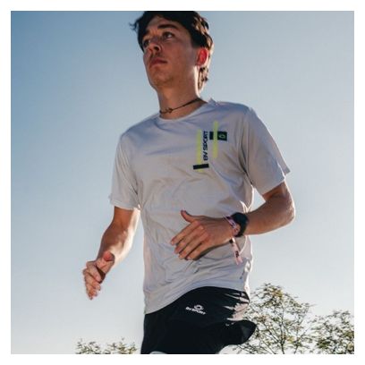 T-Shirt Running BV Sport Light Gris/Vert Unisexe
