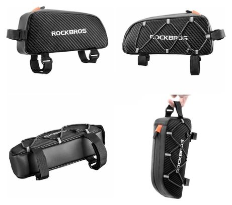 Sacoche de cadre pour vélo Rockbros 039BK 1 l avec tresse - noir