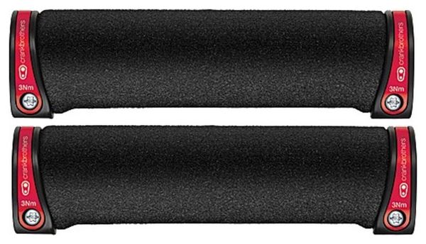 CRANKBROTHERS Grips Lock On COBALT ROUGE Mousse 130 mm