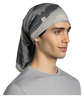 Halswärmer Buff Merino Lightweight Digital Print Grau