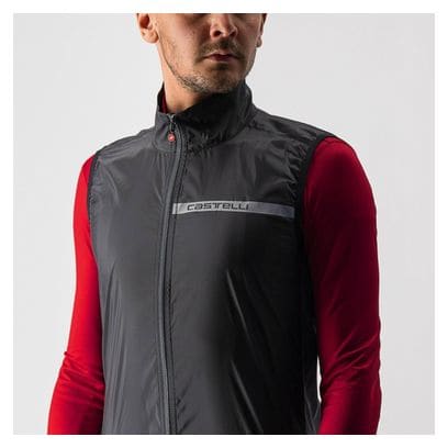 Gilet Castelli Squadra Stretch Noir / Gris