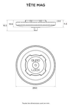 Chargeur Quad Lock Mag Standard Head