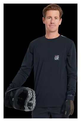 Camiseta de manga larga ION Seek Amp Negra