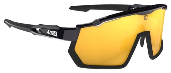 Lunettes AZR Pro Race RX Noir Verni / Écran Hydrophobe Or