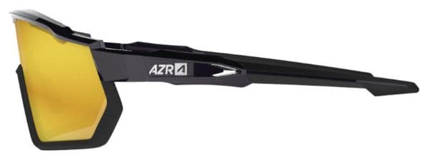 Lunettes AZR Pro Race RX Noir Verni / Écran Hydrophobe Or