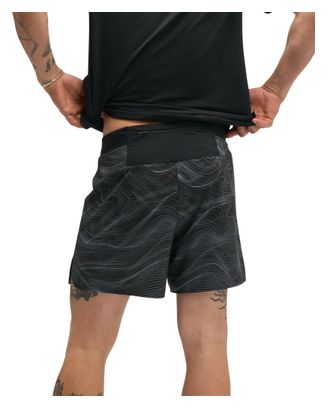 Short Hoka Glide 5in Gris Homme