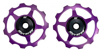 Paire de Galets Reverse Roulements Acier 7-12 Vitesses Violet