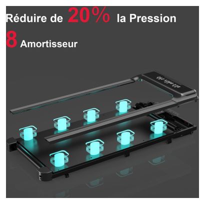 Tapis de course Fitness Q2-1 compact pliable Noir