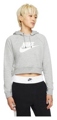 Felpa con cappuccio Nike Sportswear Essential Dk Grey / White Donna