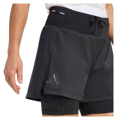 Pantalones cortos 2 en 1 adidas Terrex Xploric negros para mujer