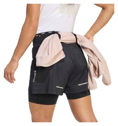 Pantalones cortos 2 en 1 adidas Terrex Xploric negros para mujer