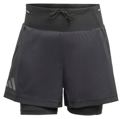 Pantalones cortos 2 en 1 adidas Terrex Xploric negros para mujer