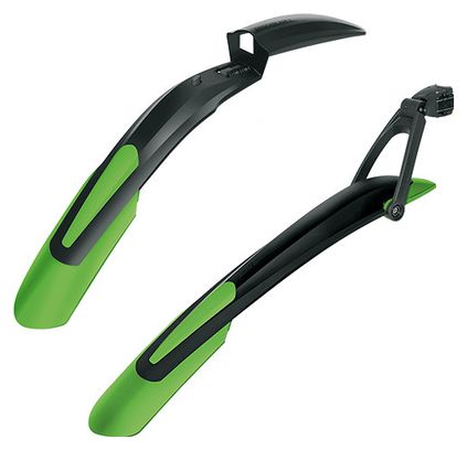 Pair of SKS Shockblade &amp; X-Blade Set Black Green Mudguards for 29'' and 27.5''