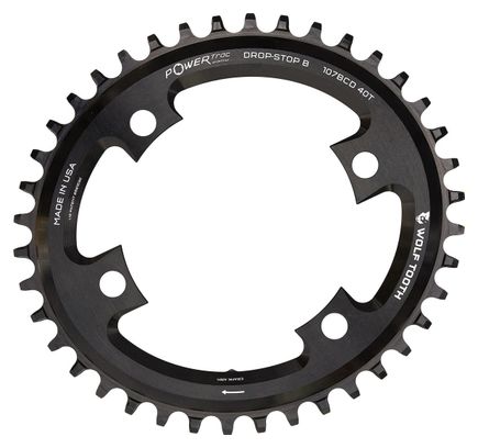 Wolf Tooth Oval 107 BCD chainring for SRAM 40T Black