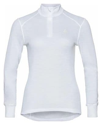 Odlo Active Warm Eco Zip Women&#39;s Long Sleeve Base Layer White