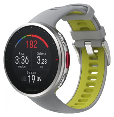 Polar Vantage V2 GPS Uhr Silbergrau Limette