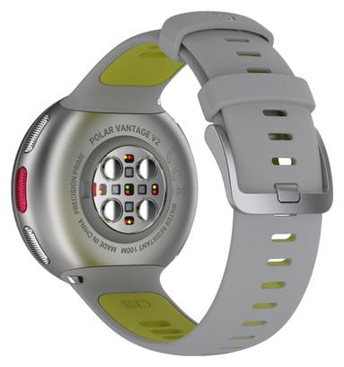 Polar Vantage V2 GPS Watch Silver Grey Lime
