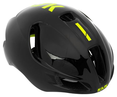 Kask Utopia Aero Casco Negro Neon Amarillo