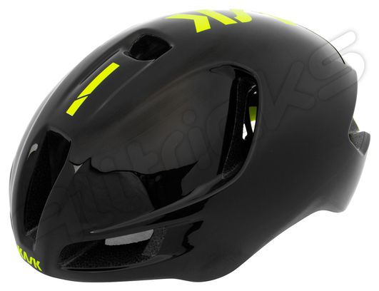 Kask Utopia Aero Helm Zwart Neon Geel