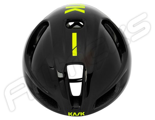 Kask Utopia Aero Helm Zwart Neon Geel