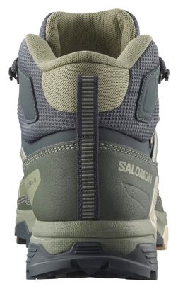 Chaussures Outdoor Salomon X Ultra 5 Mid GTX Kaki/Rose Femme