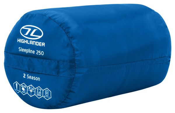 Highlander Sac de couchage momie Sleepline 250 Momie 5°C-Bleu Denim