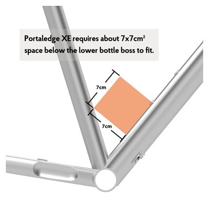 Correa con tornillo Portabotellas Diseño de granito Extensión Portaledge XE Naranja