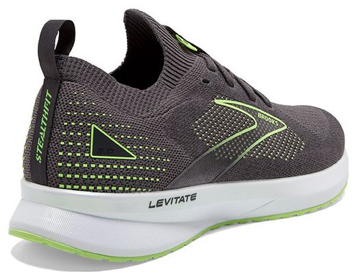 Brooks Levitate StealthFit 5 Hardloopschoenen Grijs/Geel