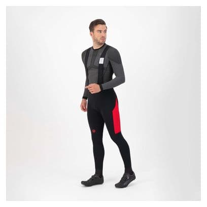 Cuissard Long Velo Avec Bretelless Avec Peau Rogelli Tyro - Homme - Noir/Rouge