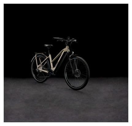 Vélo de Ville Electrique Cube Kathmandu Hybrid Pro Trapèze Shimano Deore 11V 625 Wh 700 mm Beige Gris Flash Stone 2023