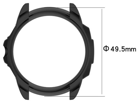 Coque de protection TPU pour Garmin Forerunner 255 – Noir (TPU souple)
