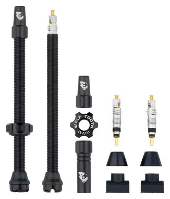 Wolf Tooth Presta Tubeless Valve Kit - Black