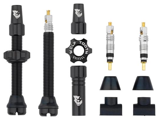 Wolf Tooth Presta Tubeless Valve Kit - Black