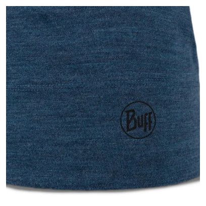 Buff Merino Midweight Beanie Melange Blue