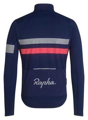 Maglia a maniche lunghe Rapha Brevet Windstopper Blu/Rosa