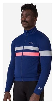 Maillot Rapha Brevet Windstopper de manga larga Azul/Rosa