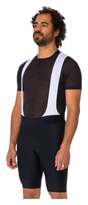 Culote corto con tirantes Rapha Core negro/blanco para hombre
