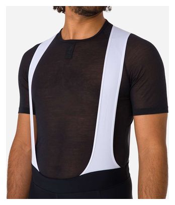 Culote corto con tirantes Rapha Core negro/blanco para hombre