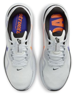 Nike Structure 26 Running Shoes, Gray/Purple/Orange, Men's