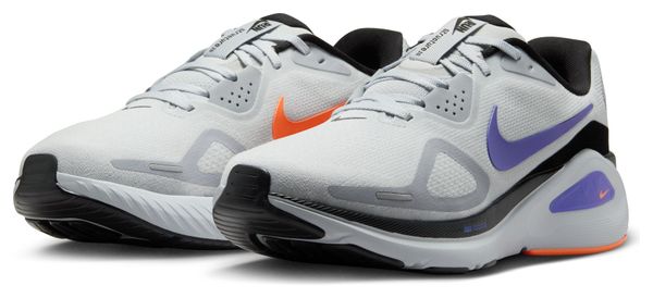 Nike Structure 26 Running Shoes, Gray/Purple/Orange, Men's