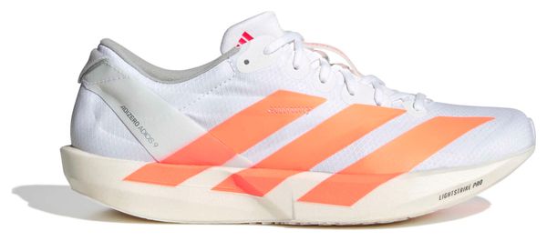 adidas Adizero Adios 9 Women's Running Shoes in White/Orange