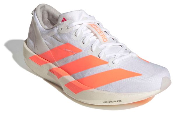 adidas Adizero Adios 9 Women's Running Shoes in White/Orange