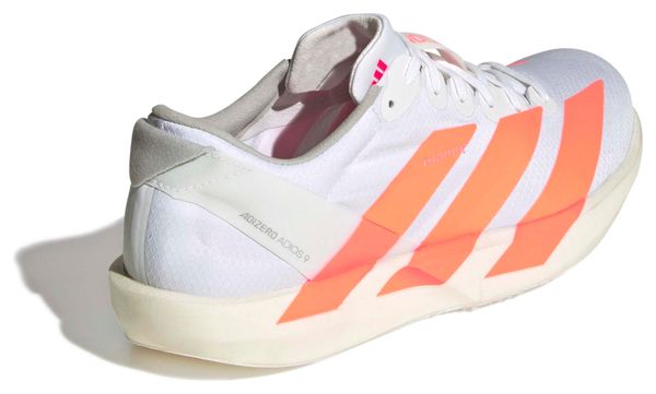adidas Adizero Adios 9 Women's Running Shoes in White/Orange