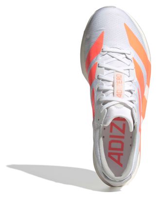 adidas Adizero Adios 9 Women's Running Shoes in White/Orange