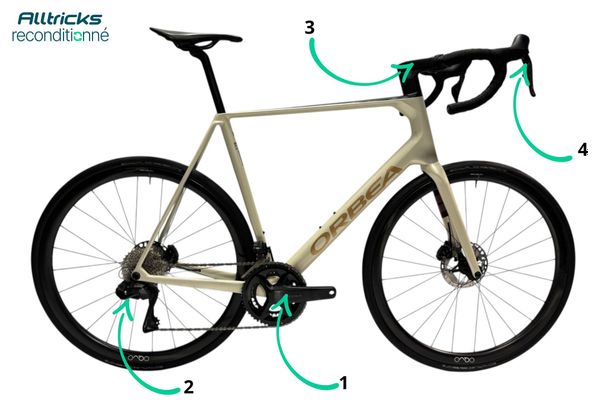 Vélo Route Orbea Orca M20i TEAM Shimano Ultegra Di2 12V 2024 Blanc T.60 192/207cm- Produit Reconditionné