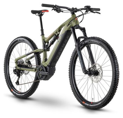 VTT Électrique Tout-Suspendu R Raymon FullRay 150E 9.0 Sram SX Eagle 12V 630Wh 29'' Vert