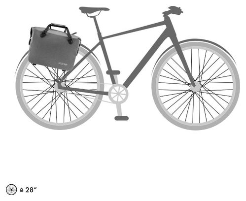 Bolsa para bicicleta Ortlieb <p> <strong>Office-Bag</strong></p>Urban QL2.1 21L Gris Pimienta