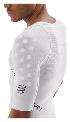 Compressport Aero Seamless Men's Triathlon Suit (White/Black)