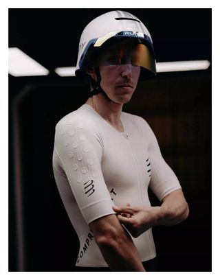 Compressport Aero Seamless Men's Triathlon Suit (White/Black)