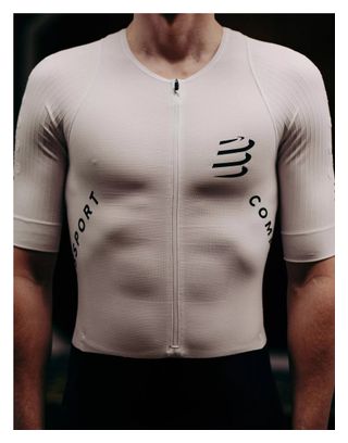 Compressport Aero Seamless Men's Triathlon Suit (White/Black)